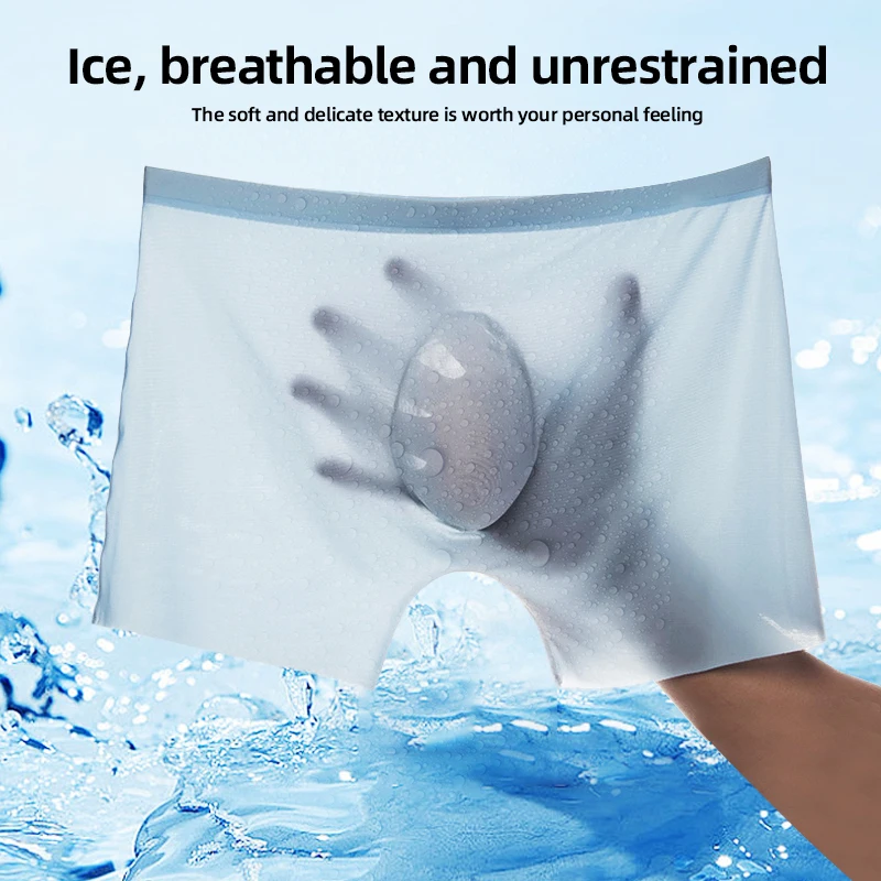 4Pcs/Lot Men Summer Ice Silk B - Multi Pack Underwear ulasan dan harga