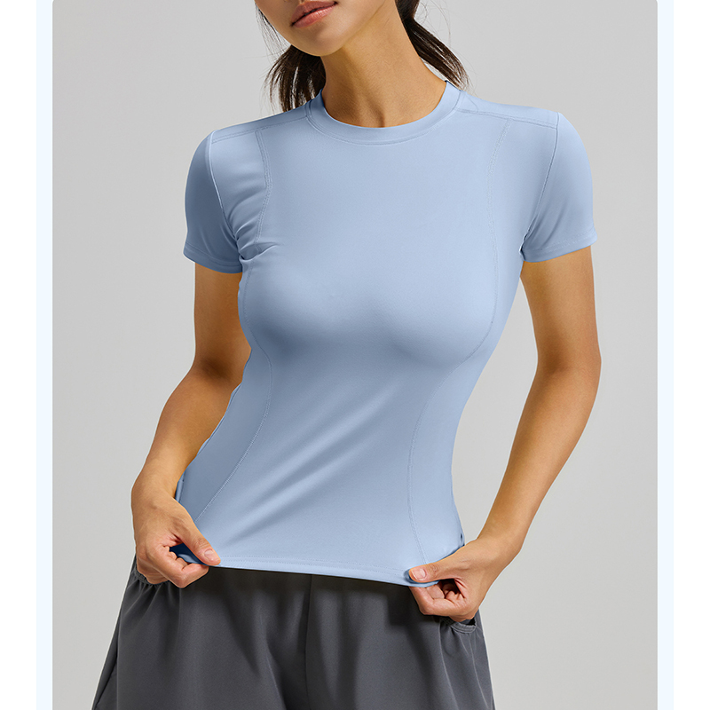 Women Slim Fit Yoga T-Shirt Qu - T Shirt Tight Fit ulasan dan harga