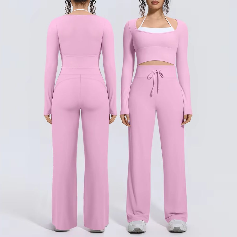 Women Yoga Suit 2PCS Square Ne - Compression Long Pant ulasan dan harga